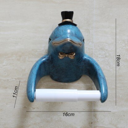 Harpiks dyr væg dekoration vævsholder boligindretning kunstprodukter toilet badeværelse papir æske papirrulleholder: 5