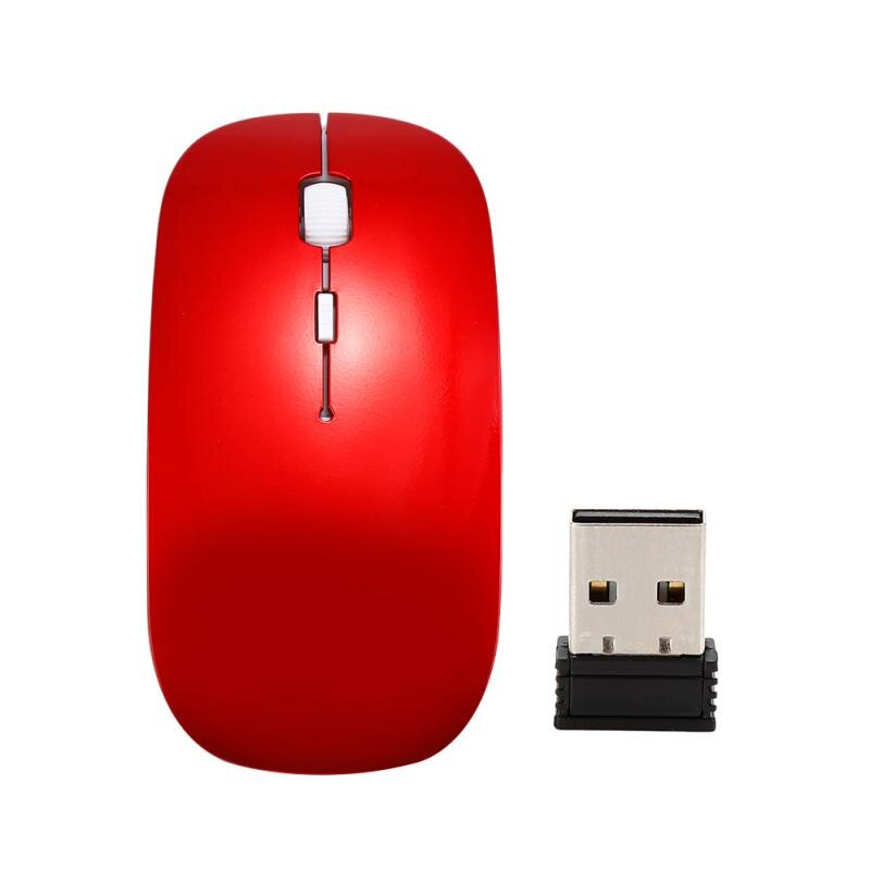 2.4Ghz Wireless USB Mouse 3 Keys Mouse Gaming Office Mice 1600DPI Portable Super Slim Colorful Use Battery For PC Laptop Desktop