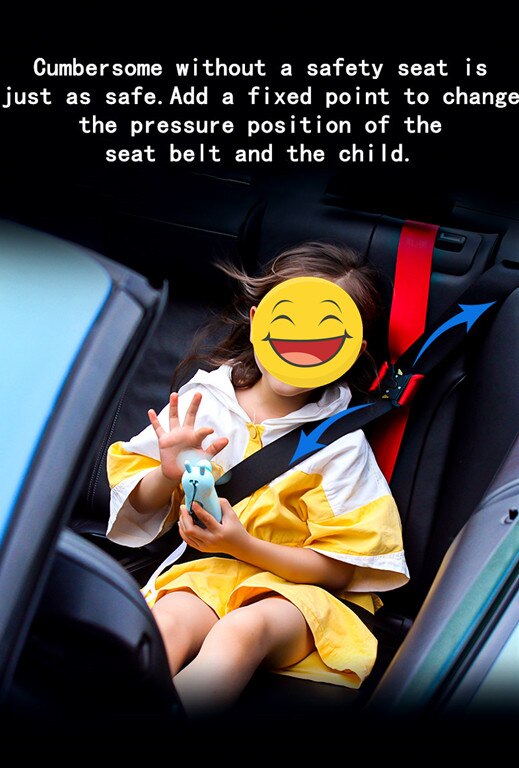 Retenedor de ajuste de cinturón de seguridad para niños, asiento de seguridad, simple y portátil, correa de sujeción de cuello anticorrea para automóvil