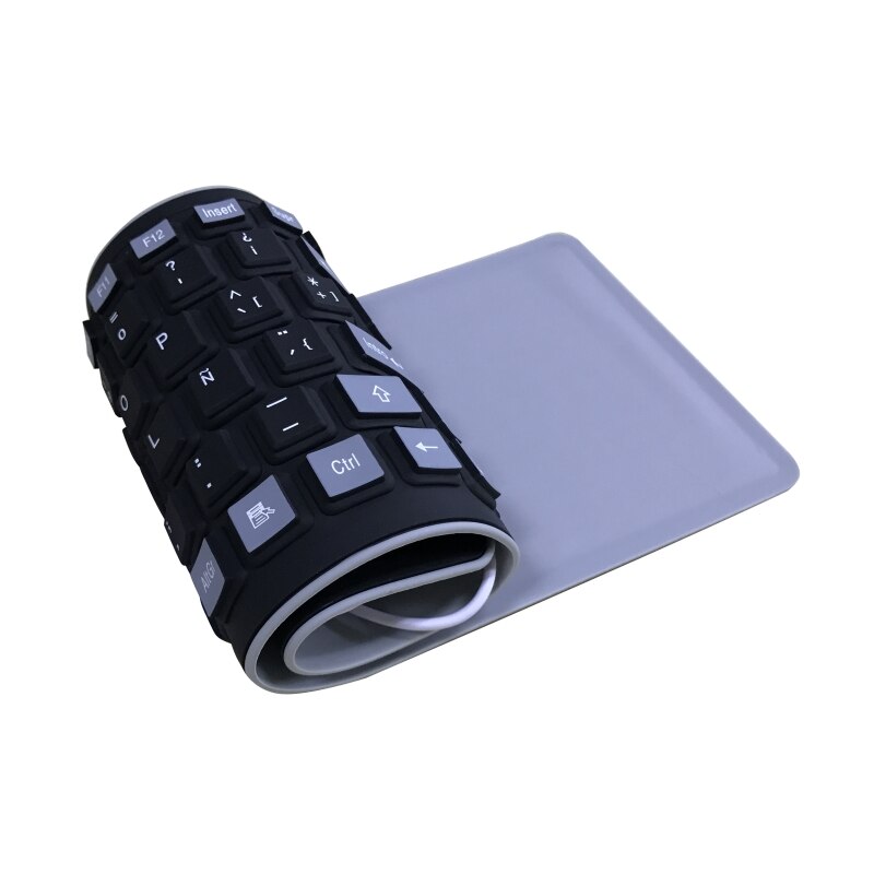 English keyboard Spanish keyboard 103 Key Compact USB Soft Silicone Waterproof Keyboard For PC Laptop