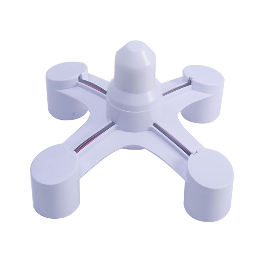 4 kop  e27 fitting adapter 4 in 1 100w 85-285v compatibel met standaard gloeilamp  e27 basis verleng splitter stekker lamphouder: Zwart