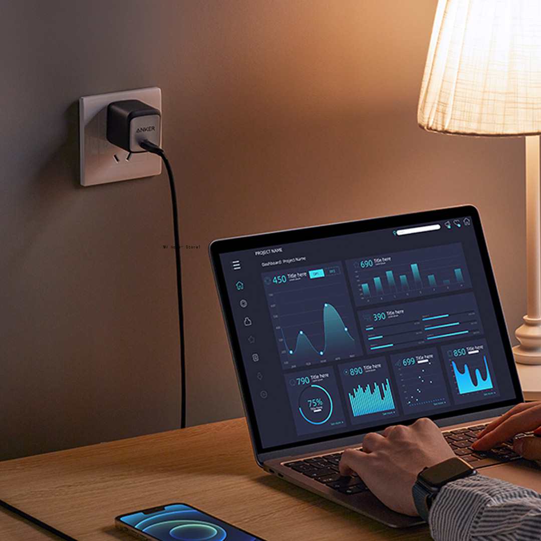 Usb c lader,anker nano  ii 65w lader gan hurtiglading 45w/30w for iphone 12/12 mini /12 pro /12 pro max /11,  piksler 4/3,  ipad pro