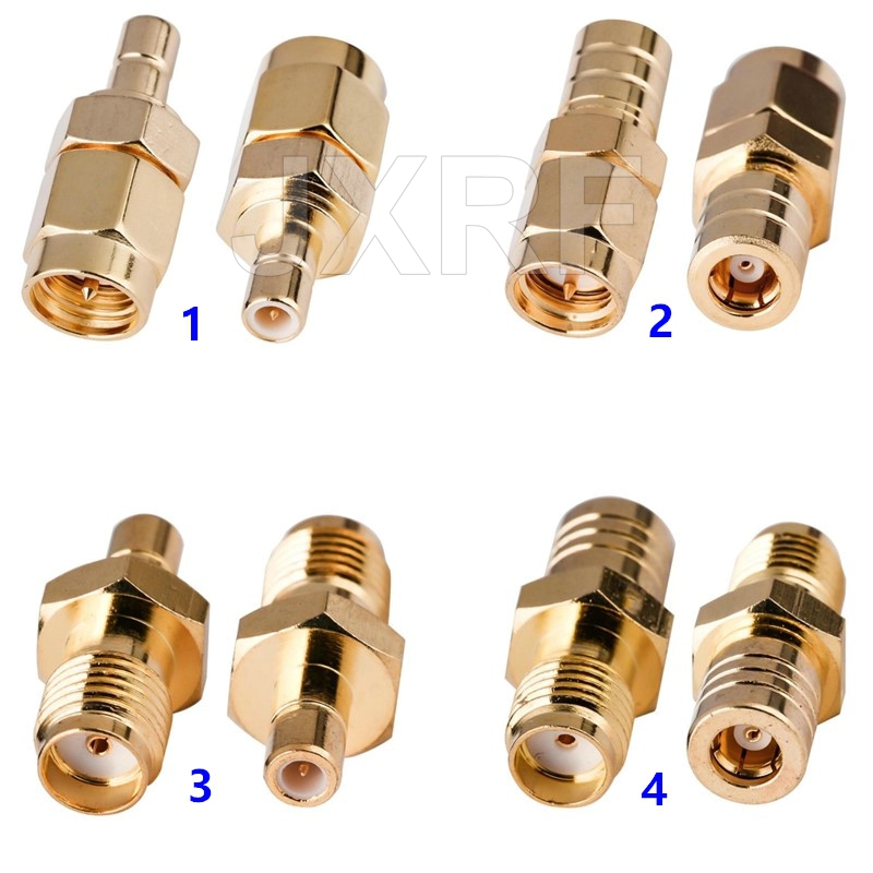 JXRF SMA BNC UHF To SMA SMB MCX MMCX BNC TNC UHF N F Type SO239 PL259 RF Coaxial coax Adapter Connector combination 4 piece: Ivory