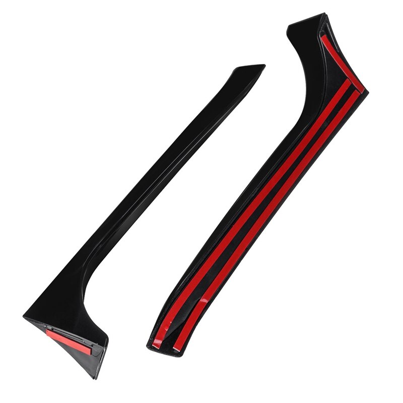 1 Paar Gloss Zwart Achterruit Side Spoiler Stickers Trim Cover Voor V-W Golf 6 MK6 Gti/Gtr/gtd Canards Splitter