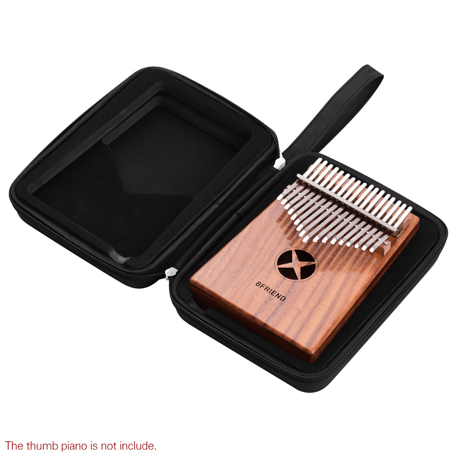 Lingting K17A Padauk Kalimba 17-Key Thumb Piano Kalimba Mbira Sanza Padauk Matetial Met Opbergtas Draagtas Muziek stickers: b 17-Key Storage Bag
