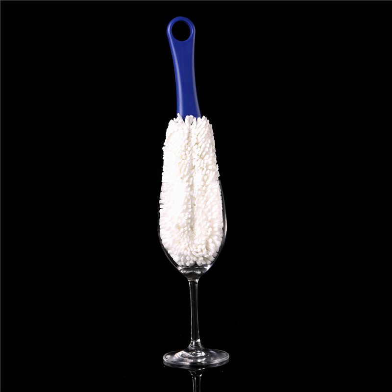 Plastic Flexible Wand Foam Long Handle Sponge Cleaner Brush Wine Glass Bottle Cup Kitchen Cleaning Tools
