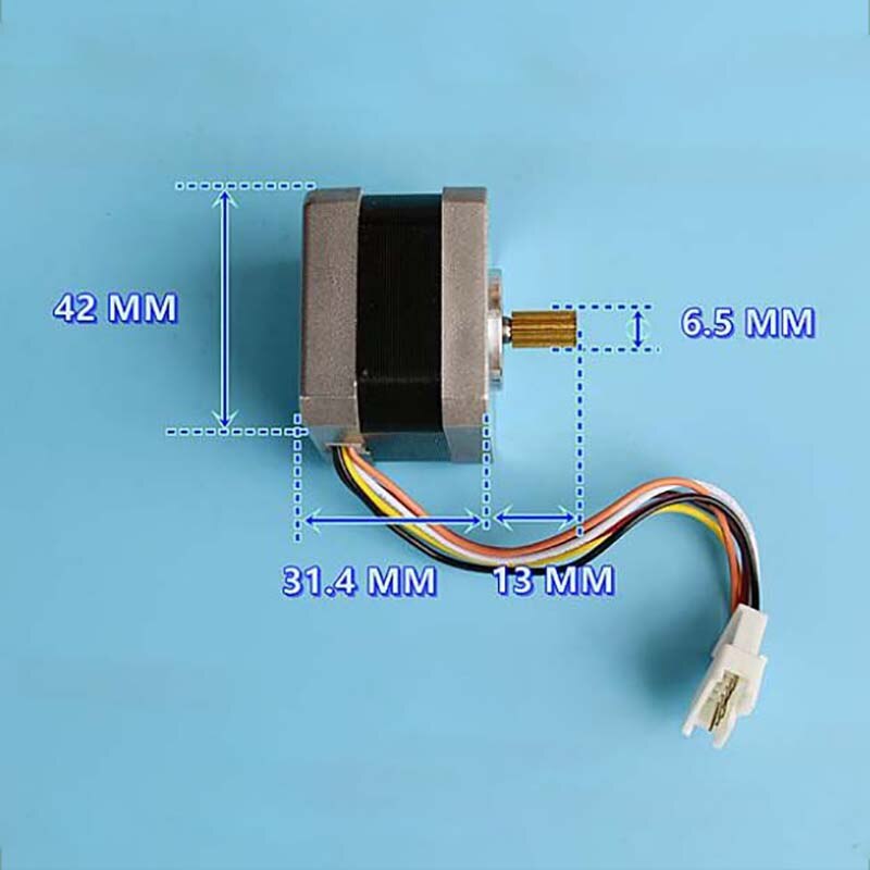 Nema 17 Stepper Motor 42 Motor Ball Bearing 2-phase 6-wire 0.2Nm 31.4mm Nema17 Stepping Motor 1.8° w/ Timing Pulley,3D Printer