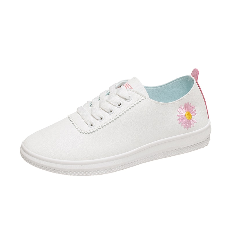 Lente lage schoenen student ademend vrijetijds zacht comfortabel antislip ronde kop dames kleine witte schoenen