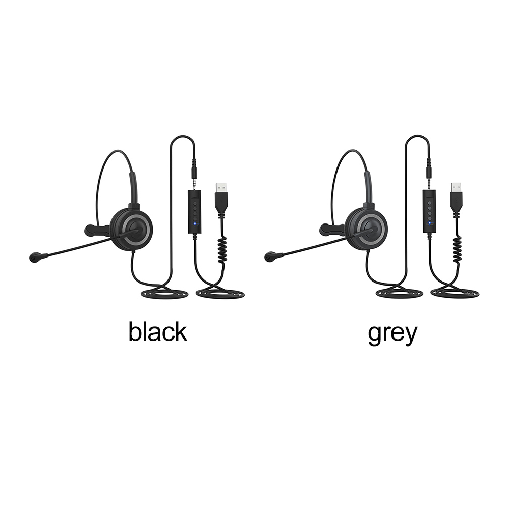 Weiche ohrmuscheln für laptop/pc, geräuschunterdrückung, lautstärkeregelung, büro, business, usb-computer-headset, schule, mit mikrofon, kabelgebunden