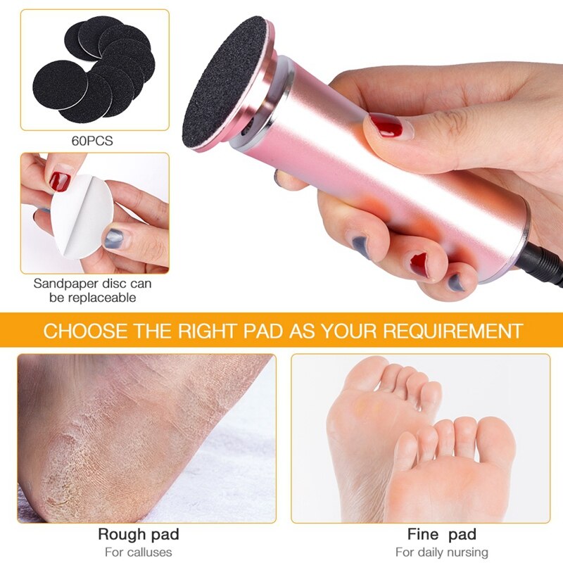 Multifunctional Electric Foot Grinder Foot Grinding Machine Exfoliating Dead Skin Callus Remover Foot Care Pedicure Device US Pl