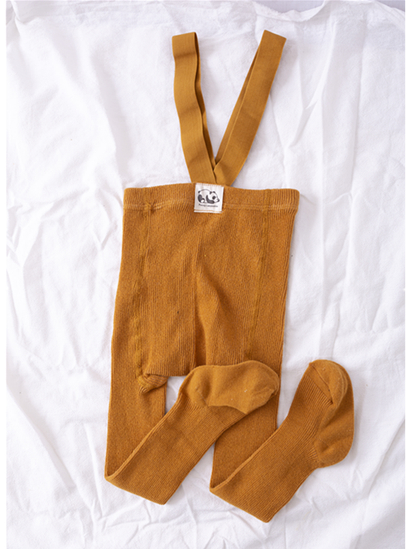 Inverno quente macacão infantil meninas cinto cruz leggings meia-calça para meninos crianças roupas crianças meias crianças listra collants: Ginger / M(12-24M)