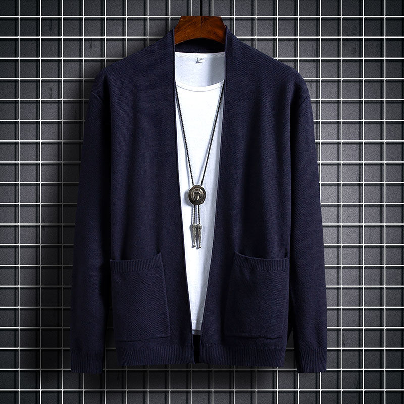 Sweater hombre botones herre cardigan stativ krave strik cardigan abrigo hombre herre sweatere: Zang qing / M