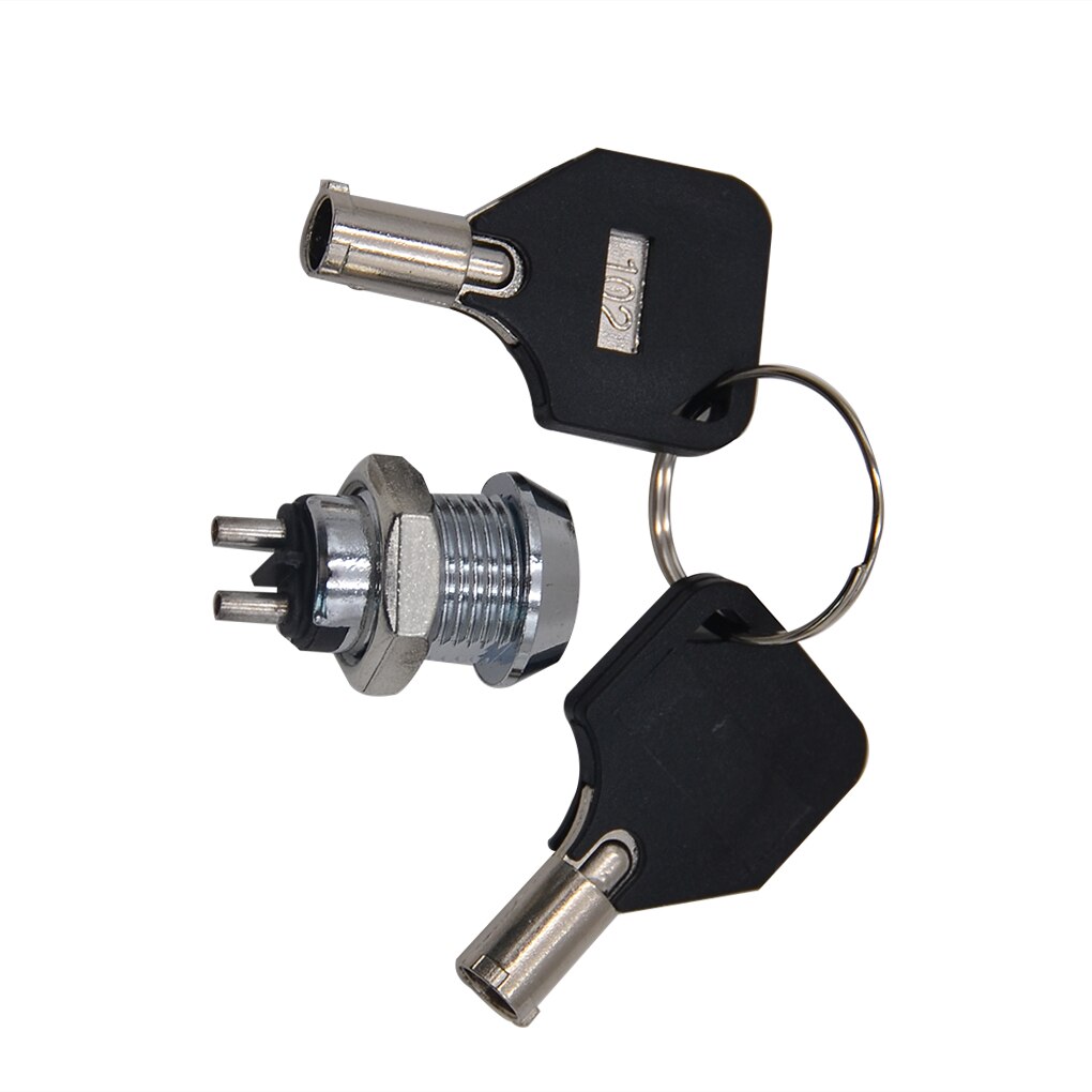 3PCS/Set Universal Key Operated Security Barrel Switch SPST On-Off 2 Position Common 2 Keys