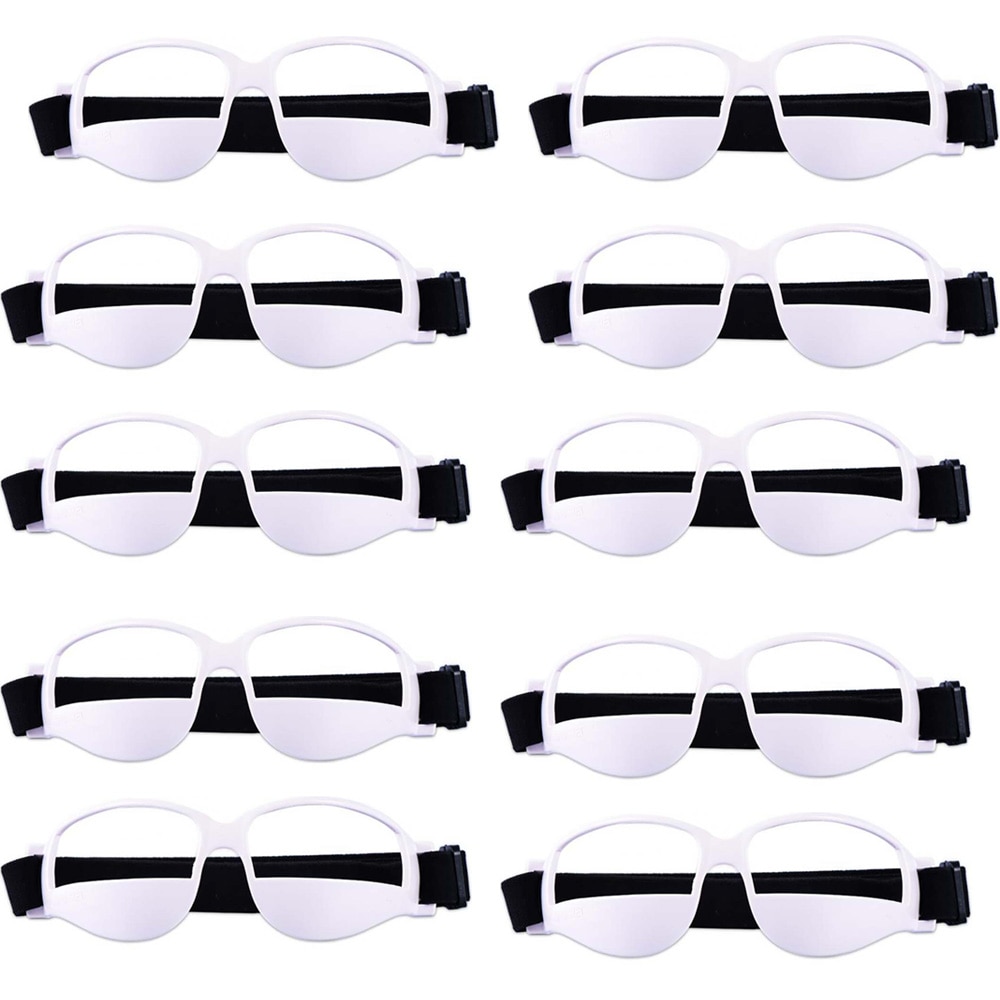 10 Uds baloncesto deporte gafas para driblar goteo especificaciones gafas marcos deportivos para anteojos de baloncesto formación: white 10 pcs