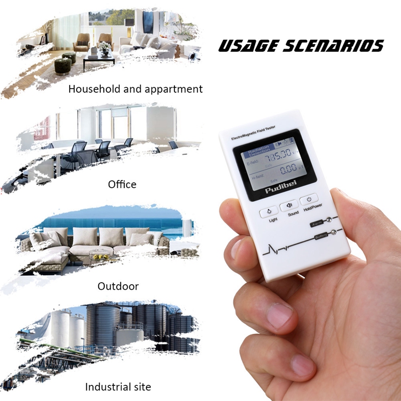 Bærbar håndholdt emf-måler elektromagnetisk strålingsdetektor elektromagnetisk bølgetester strålingstester