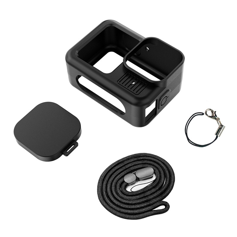 Protective Silicone Case for GoPro Hero 13 Black Tempered Glass Screen Protector Film Lens Cap Cover For Go Pro Accessory: white color
