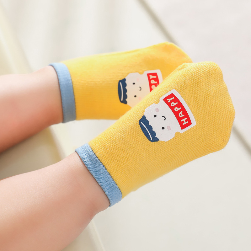 3Pairs/lot Summer Baby Boys Girls Socks Non-Slip Cotton Cartoon Pattern Casual Newborn Short Floor Socks Age For 0-24M 2022