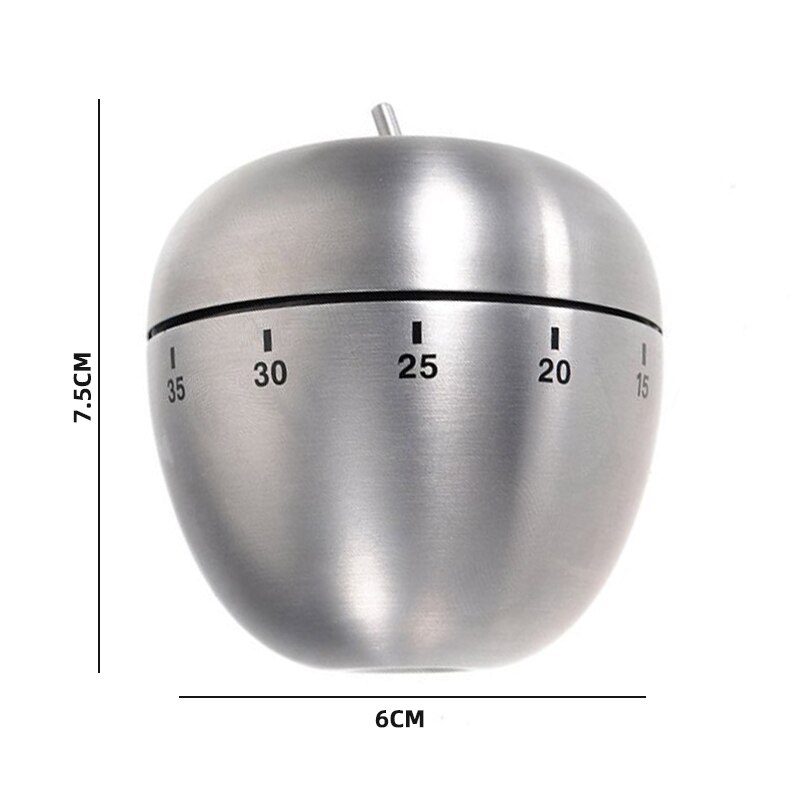 Kitchen Timer Manual Stainless Steel Egg Shaped Mechanical Rotating Alarm With 60 Minutes For Cooking For Kitchen: Style  2