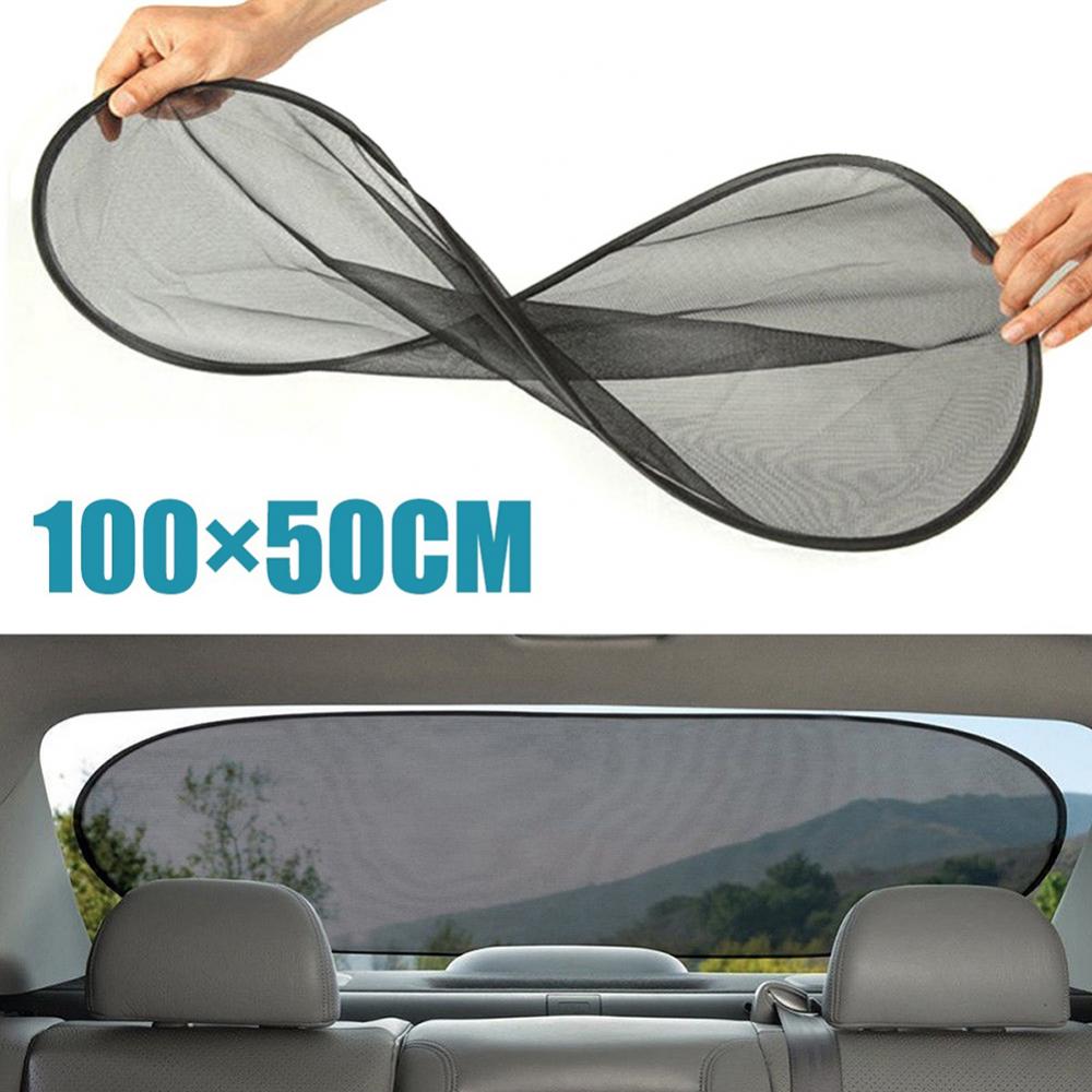 100x50cm Universal Car Rear Window Mesh Sunshade Sun Shield UV Protection Cover