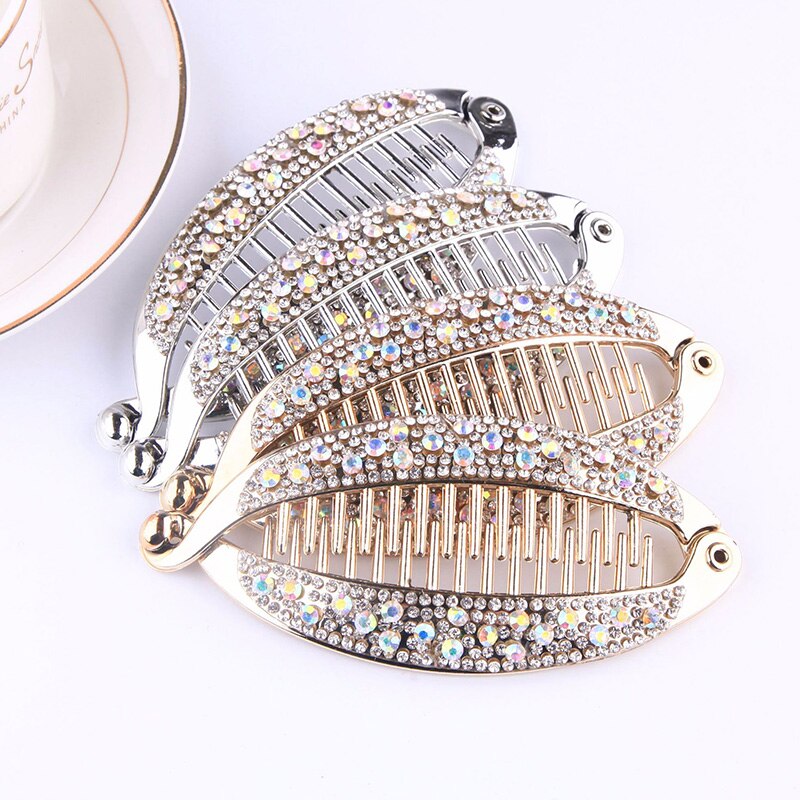 Banane bilden Haar Krallen Strass Fisch Clip Haarnadeln Haarspange Für Frauen Haar Clip Klemme Zubehör
