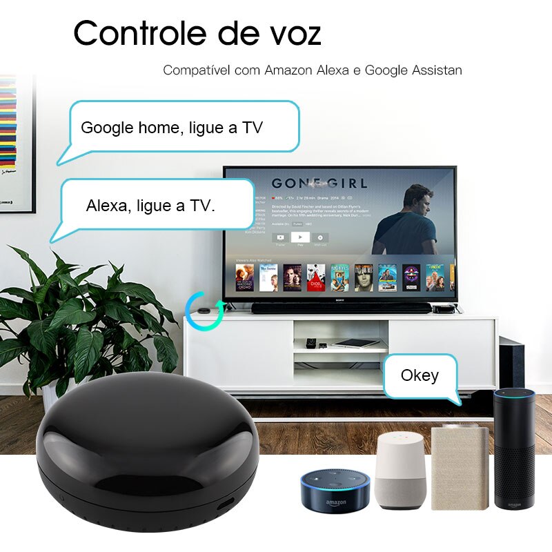 Smart ir fjernkontroll infrarød universal smart life app kontroll en for alle kontroll tv dvd aud fungerer med alexa google home