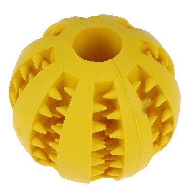 5/7 cm Hund Spielzeug Interaktive Gummi Bälle Haustier Hund Katze Welpen ElasticityTeeth Ball Hund Kauen Spielzeug Zahn Reinigung Bälle Spielzeug für Hunde: Gelb / 5cm