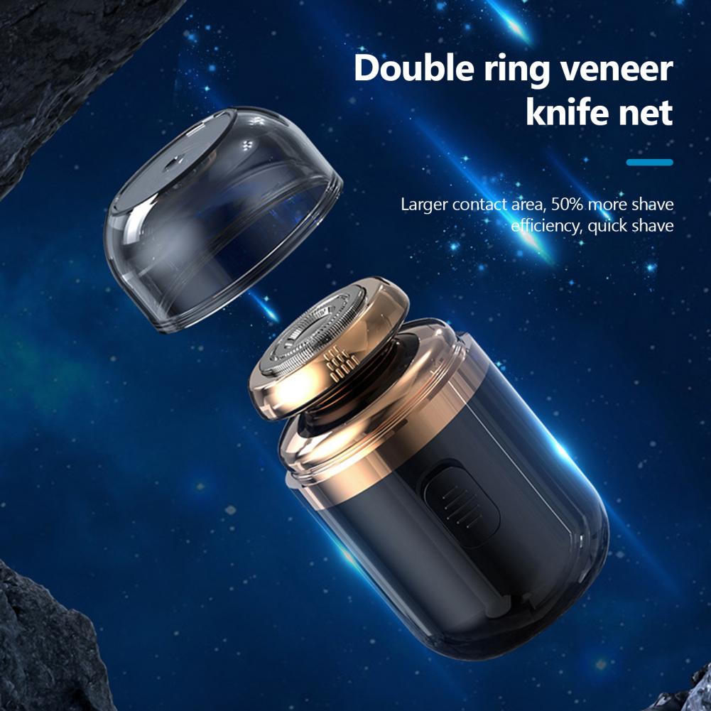 Rasoio elettrico da uomo a doppio scopo mini rasoio elettrico lama staccabile Rasoio da viaggio tascabile Uso di viaggio d'affari