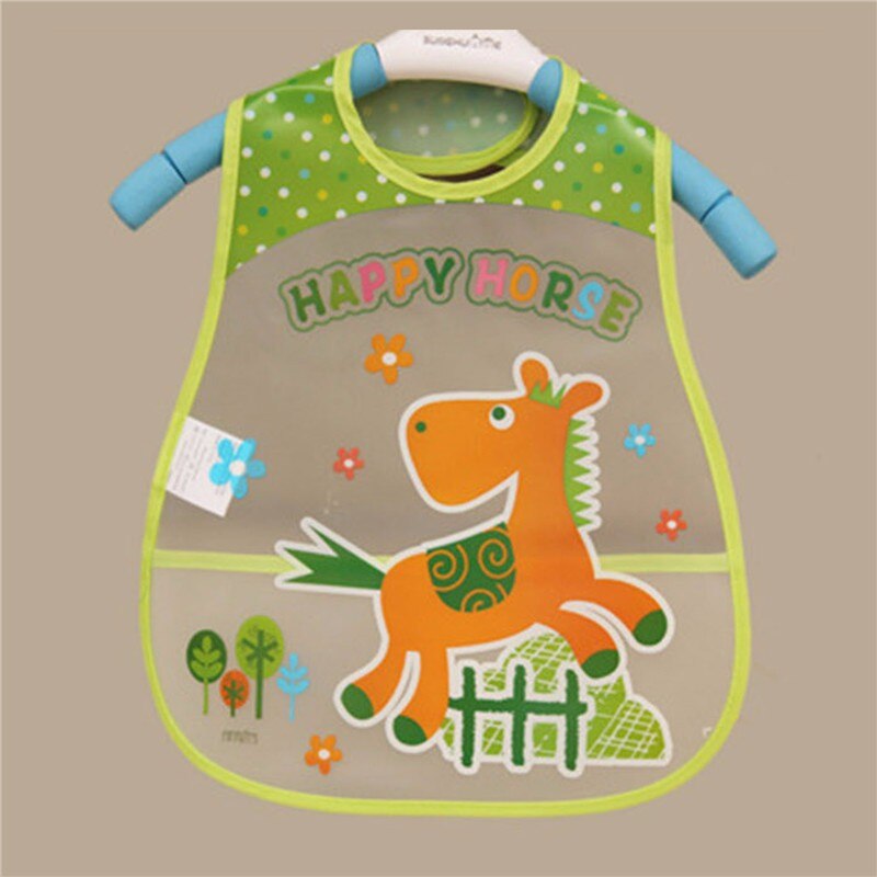 Baberos de bebé UNIKIDS impermeable elefante de dibujos animados niños Baberos ropa de ropa de toalla ropa de niños Accessori: Verde militar