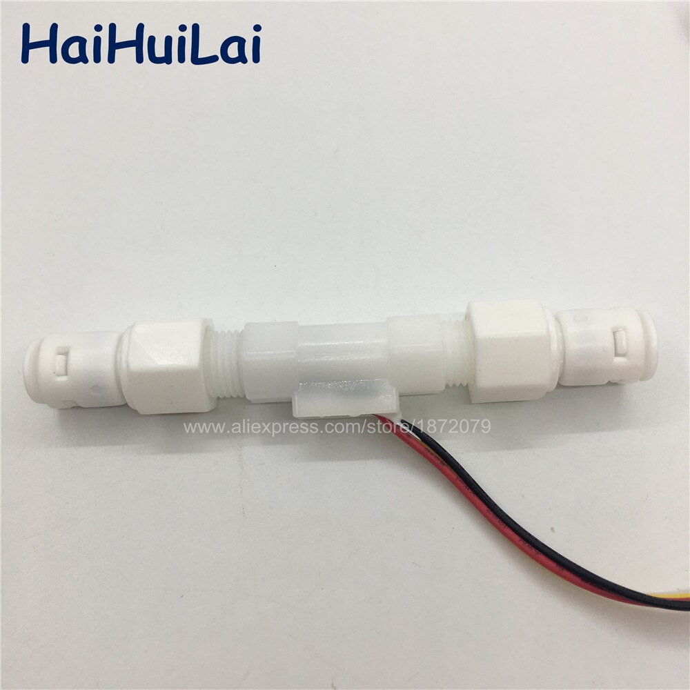G1/4" Plastic Water Hall flow sensor meter+2pcs quick connector adaptor Push Fit for beer coffee machine