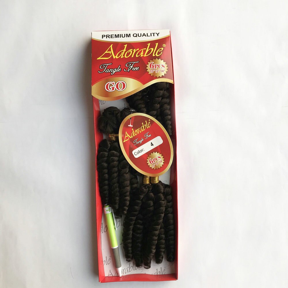 Adorable Full Packet Synthetic Hair Weaving Loose Wave 6 In 1 Set,Soft Heat Resistant Fiber Hair Bundles Go 6pcs Ombre Color