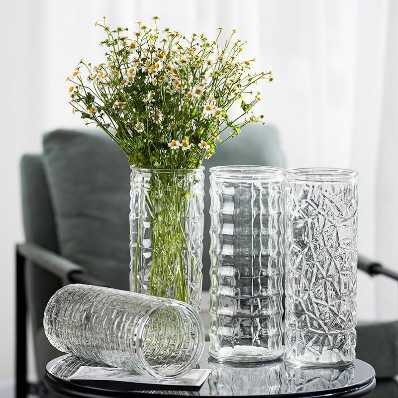 Vase Extra Large en verre, bambou, Rose, lys, décoration pour la maison, Arrangement de fleurs, pour le salon