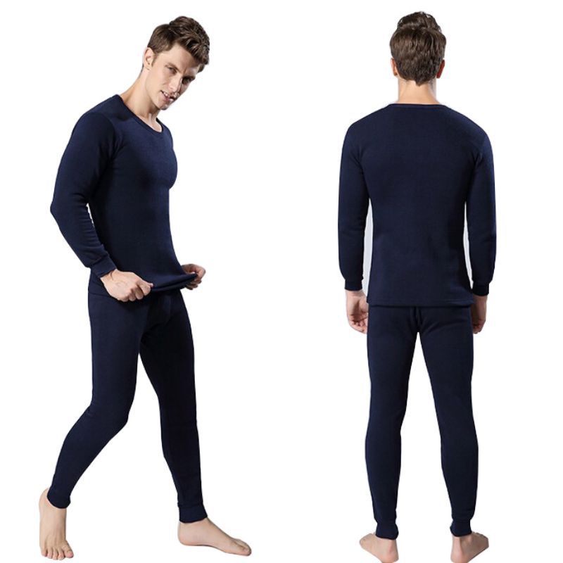 Winter Warm Long Johns Set Men Cotton Thermal Underwear Sets Tops Bottom Wear 3 Colors Feme