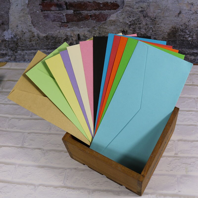 12 farbe Umschläge 12 stücke Leere Papiertüte Postkarte Gruß Karte Hochzeit Einladung Umschlag Karte Paket Umschlag 22x10,5 cm