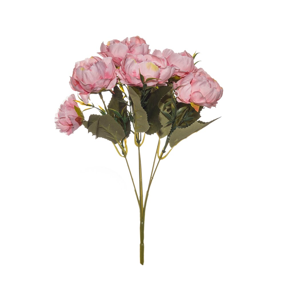 5 Bundles Silk Pink Peony Autumn Wedding Decorative Flowers Christmas Decorations for Home Bridal bouquet DIY Artificial Flowers