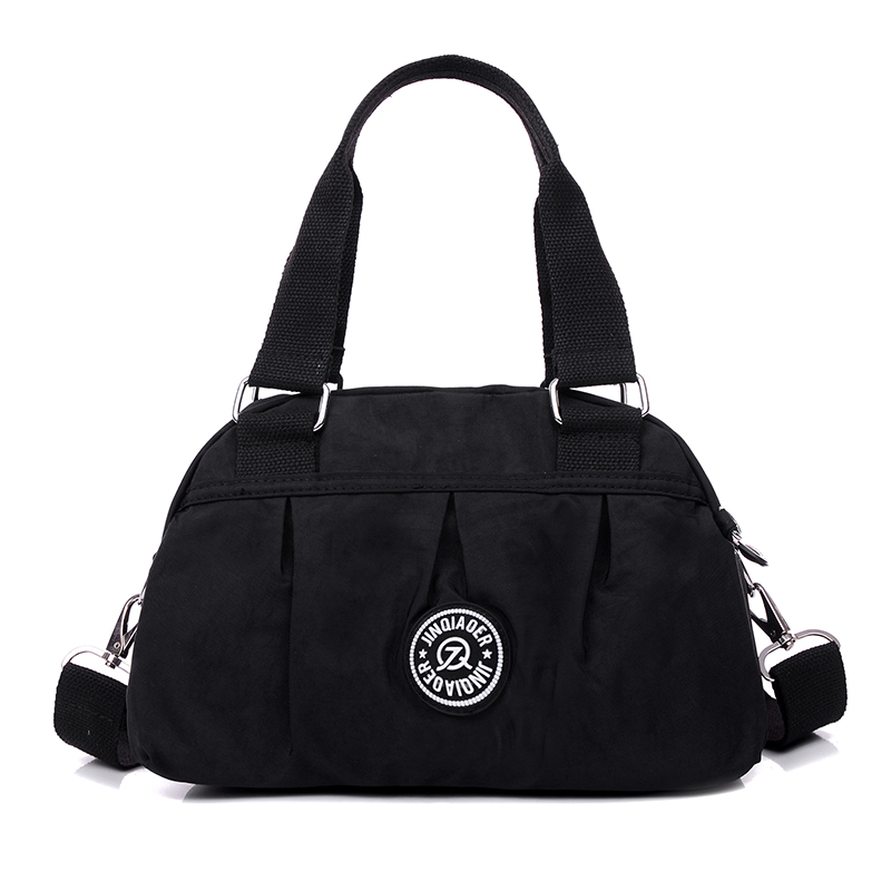 Vrouwen Handtassen Solid Waterdichte Nylon Schoudertassen Vintage Reizen Messenger Bags Mode Vrouwelijke Crossbody Tassen Bolsas W734: Zwart