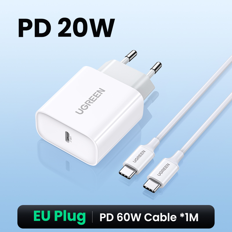 UGREEN PD Ladegerät 20W QC 4,0 QC 3,0 USB Typ C Schnelle Ladegerät Schnell Ladung 4,0 3,0 QC für iPhone 13 12 Pro Xs 8 Xiaomi Telefon Ladegerät: UK
