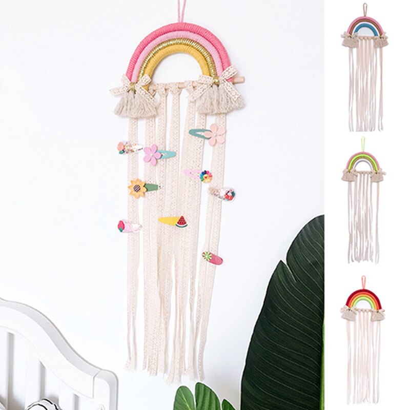Ins Handgemaakte Decoratie Diy Macrame Opknoping Wandtapijten Regenboog Photo Props Home Decor Nursery Decor Nordic Kinderkamer