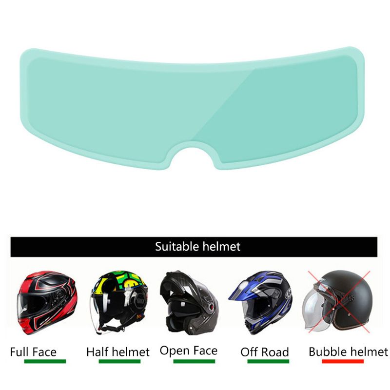 Universal hjelm klar anti-tåge patch film motorcykel hjelm linse tåge resistente film til hjelme