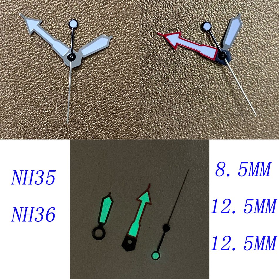 Horloge Pointer Skx Gemodificeerde Duiken Groene Lichtgevende Multi-color Drie Handen Geschikt Voor Japanse NH35 / NH36 Automatische Beweging