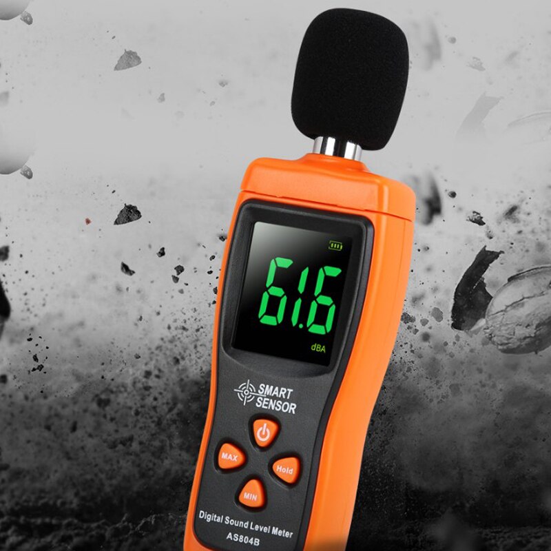 Decibel Meter Sound Level Meter 30-130 dB Meter Audio Noise Measure Device Sound Measuring Reader Self-Calibrated Decibel Monit