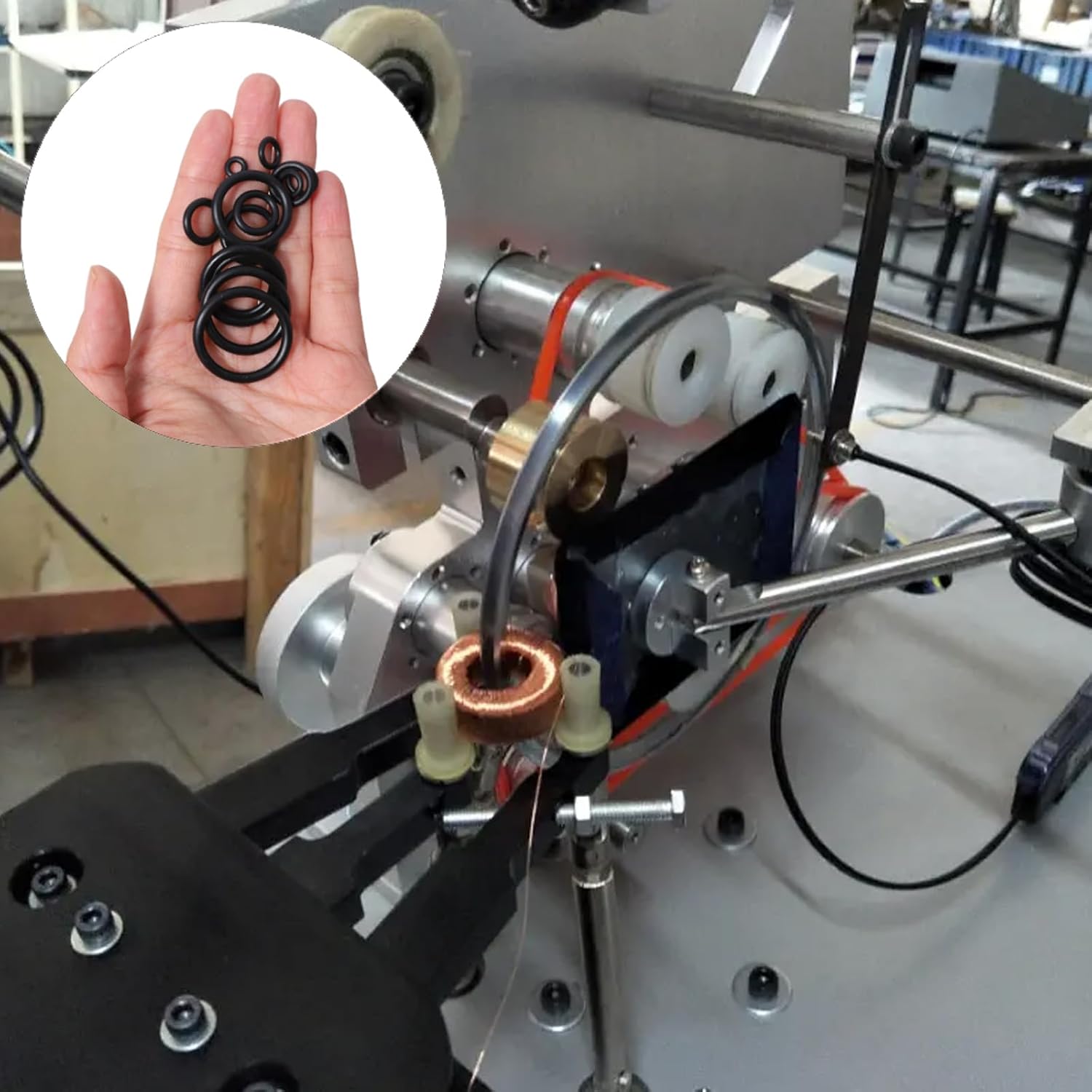 Juego de juntas de sellado de junta tórica redonda de caucho de nitrilo, juntas de arandela elásticas resistentes al aceite, sellos para grifo, herramienta de Hardware de reparación de plomería