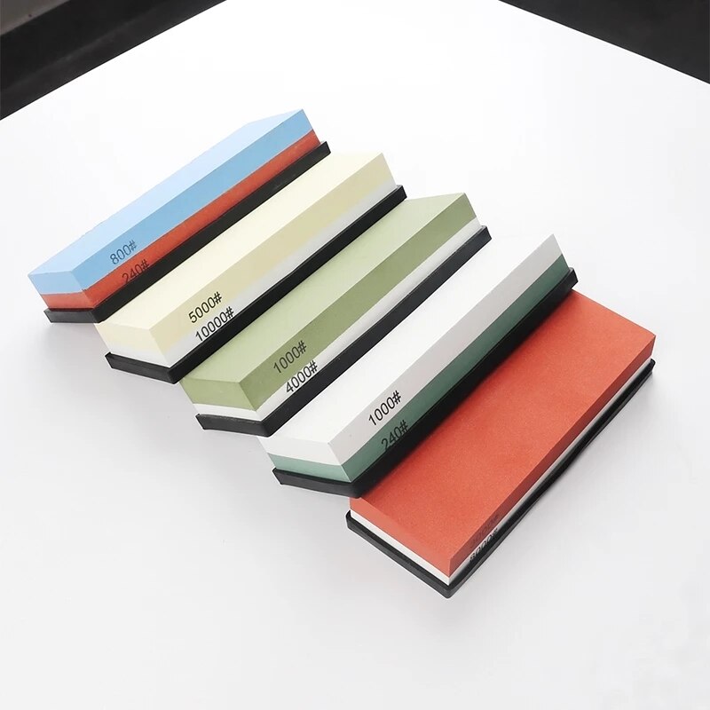 White Corundum Double-sided Whetstone Knife Sharpener Whetstone Sharpening Stones Grinding Stone Kitchen Tool 2-IN-1