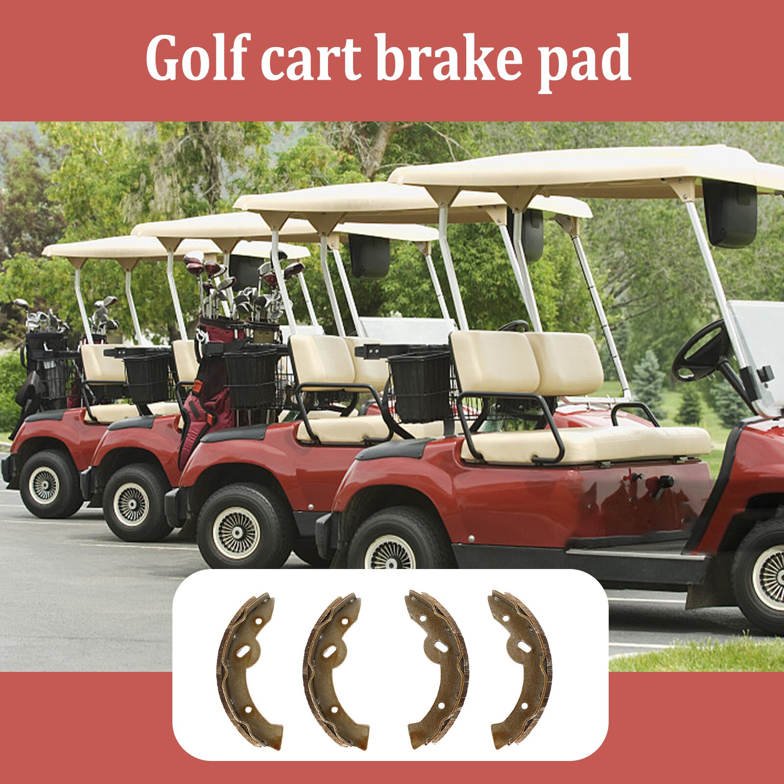 Brake Shoes Rear Brake Shoes 4 PCS Self-adjusting Brakes Automotive Replacement Drum Brake Shoe 4 PCS Rear Brake Shoes Safety