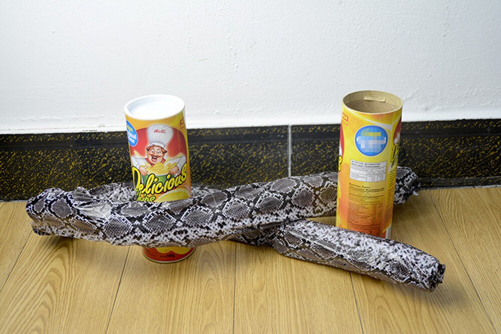 1pc Funny Potato Chip Can Jump Spring Snake Toy April Fool Day Halloween Party Decoration Jokes Prank Trick Fun Joke Toys