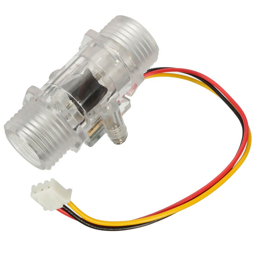 Transparent Water Flow Control Switch Sensor Flowmeter Counter 1-30L/min 1.75Mpa