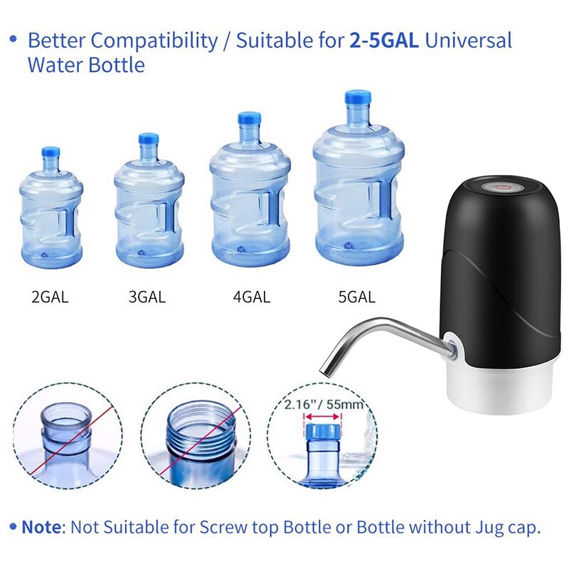 USB Rechargeable Electric Water Pump Water Dispenser Drinking Water Bottle Pumps Electric Water Pump For Home