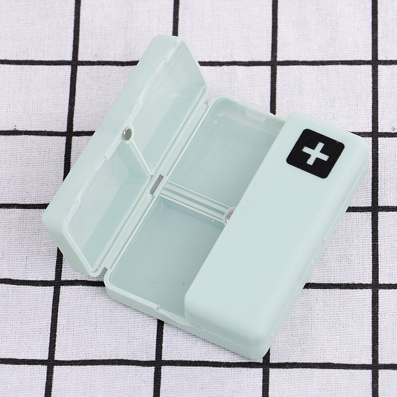 1pc 7 dages pille opbevaring magnet æske medicin beholder holder dispenser taske organizer: Grøn