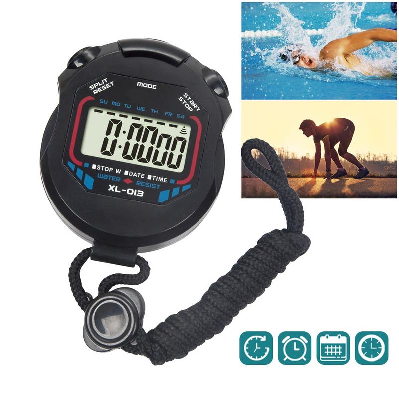 Sports Stopwatch Handheld Waterproof LCD Digital Stopwatch Chronograph Counter Sport Accessories