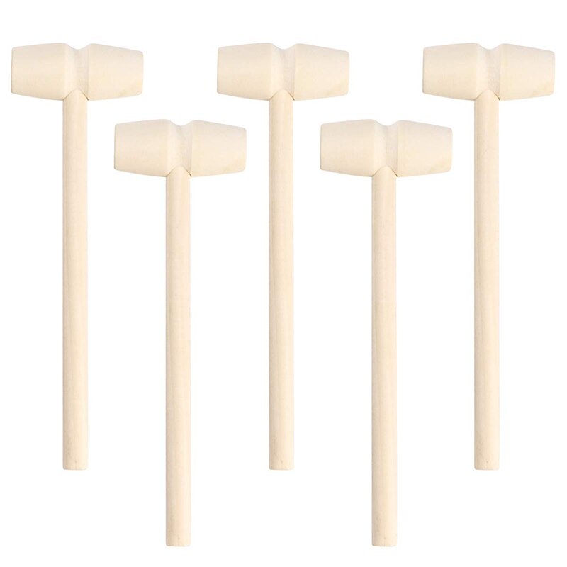 5pc bois marteau Mini marteau en bois marteau Multitool petit marteau peu léger marteau frapper oeuf enfant noël jouet: Default Title
