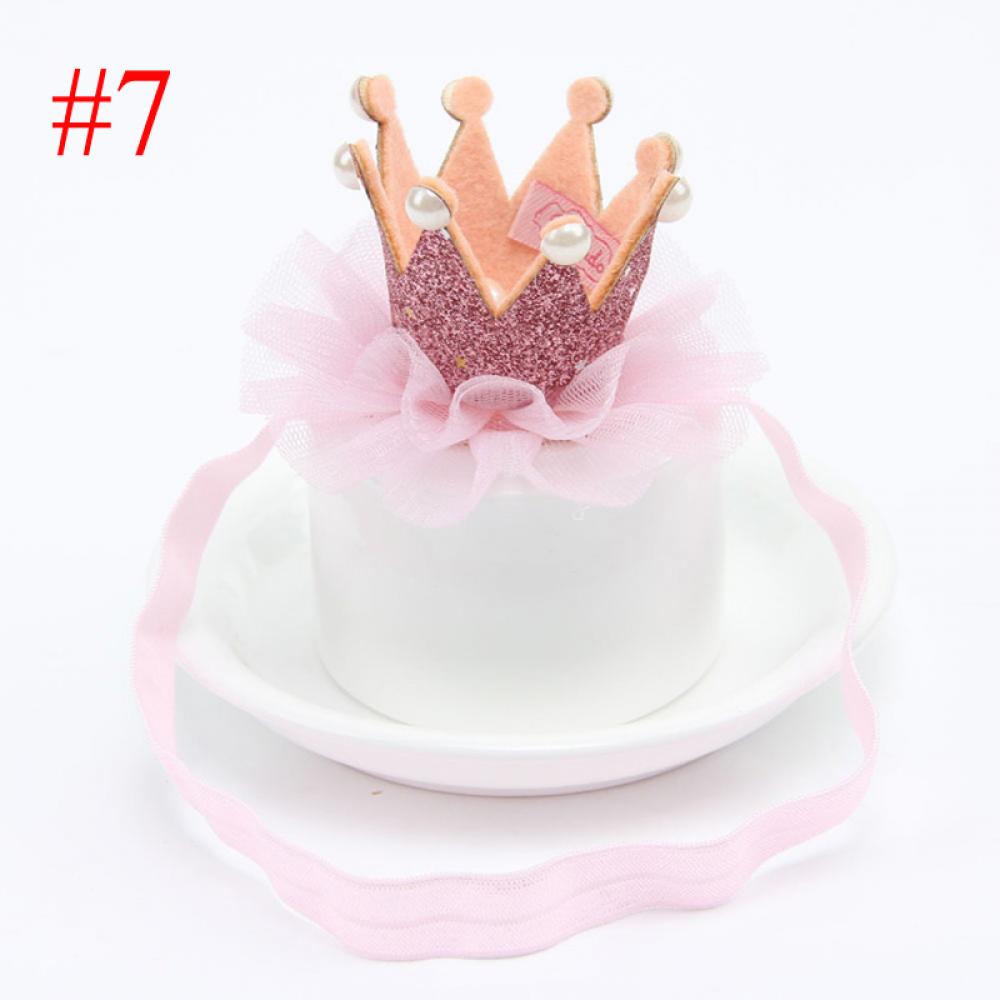 1 pièces mignon filles dentelle perle brillant étoile élastique bandeau couronne princesse pince à cheveux épingles à cheveux accessoires de cheveux: 7